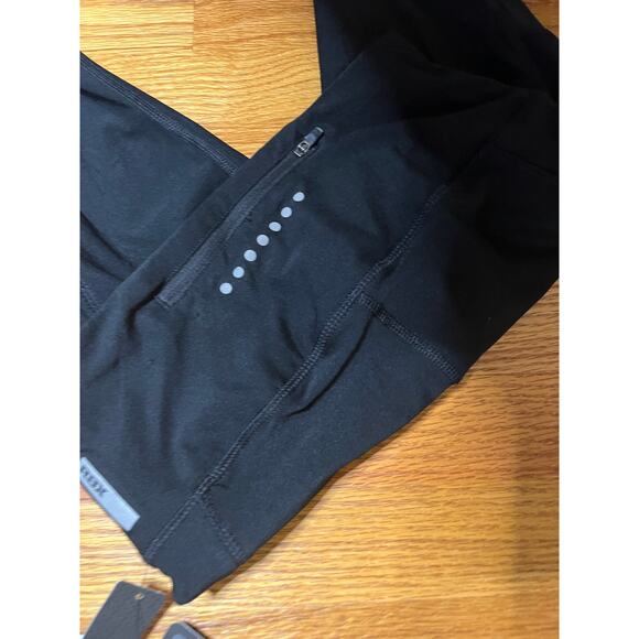 RBX reflective running‎ leggings size S NWT black and silver Wicking - Picture 2 of 6